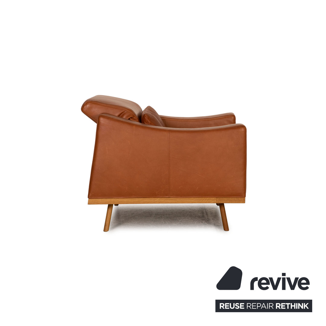 Brühl Deep Space Leder Sessel Cognac Funktion Relaxfunktion