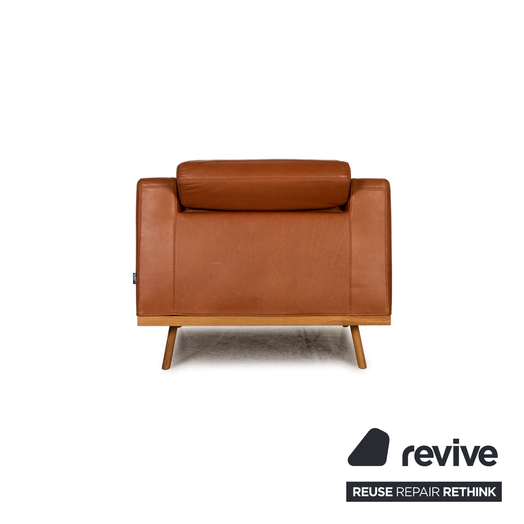 Brühl Deep Space Leder Sessel Cognac Funktion Relaxfunktion