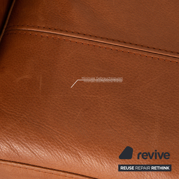 Brühl Deep Space Leder Sessel Cognac Funktion Relaxfunktion