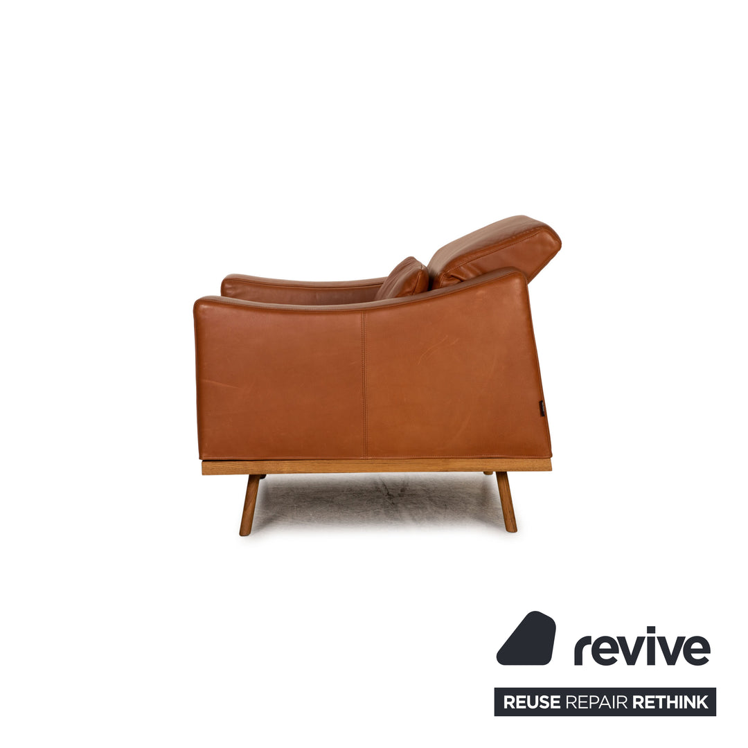 Brühl Deep Space Leder Sessel Cognac Funktion Relaxfunktion