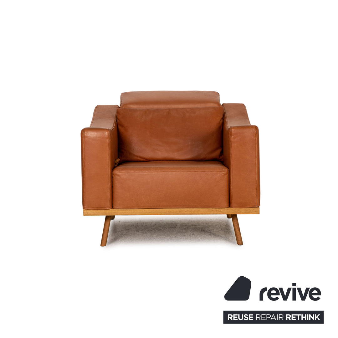 Brühl Deep Space Leder Sessel Cognac Funktion Relaxfunktion