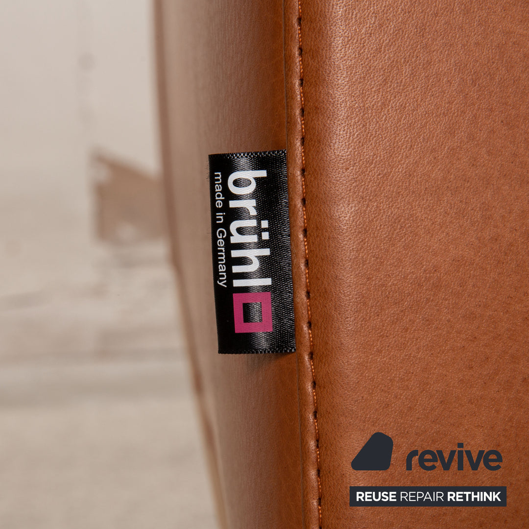 Brühl Deep Space Leder Sessel Cognac Funktion Relaxfunktion