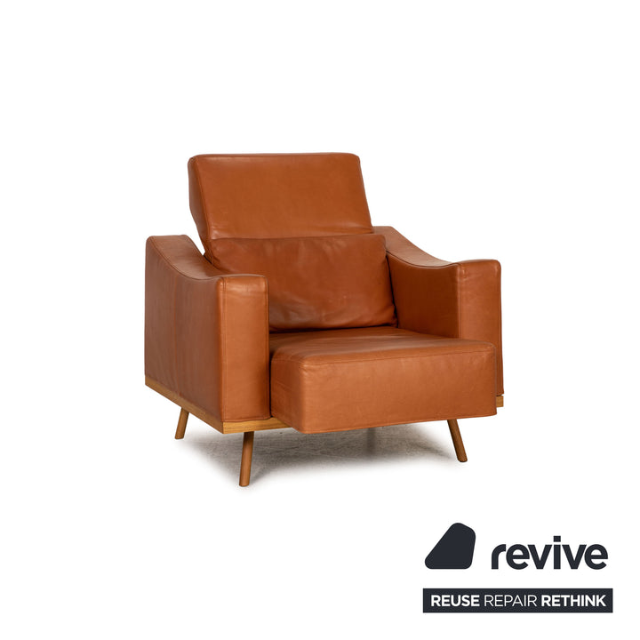 Brühl Deep Space Leder Sessel Cognac Funktion Relaxfunktion