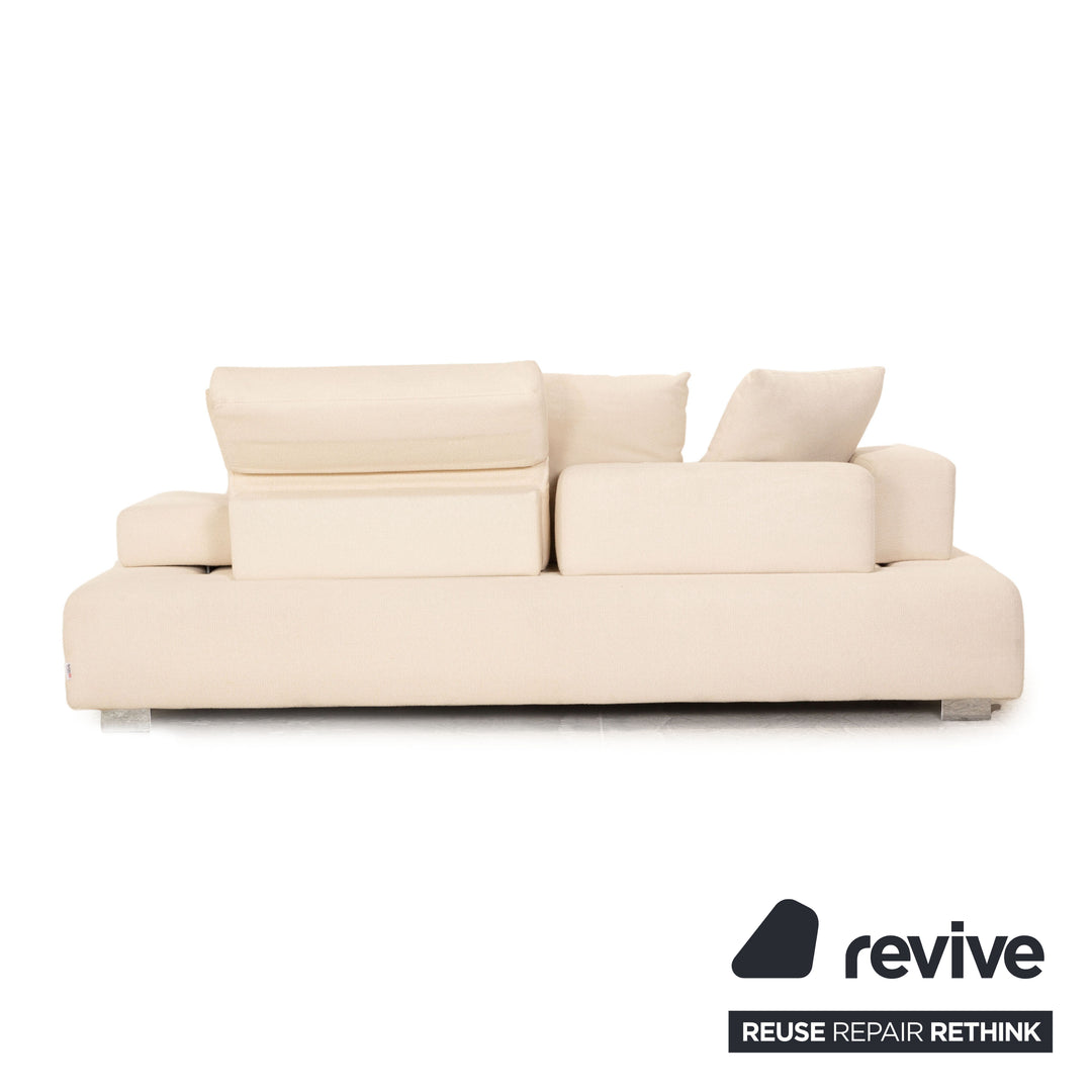 Brühl Fields Stoff Dreisitzer Creme Sofa Couch Funktion