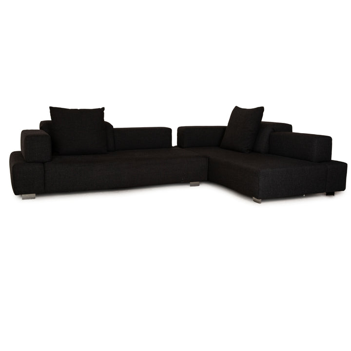 Brühl Fields Stoff Ecksofa Grau Dunkelgrau Sofa Couch manuelle Funktion Recamiere rechts