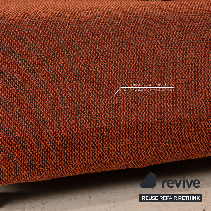 Brühl Fields Stoff Ecksofa Rostbraun Rot Sofa Couch Modular Recamiere links