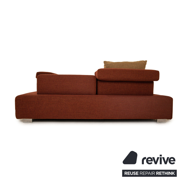 Brühl Fields Stoff Ecksofa Rostbraun Rot Sofa Couch Modular Recamiere links