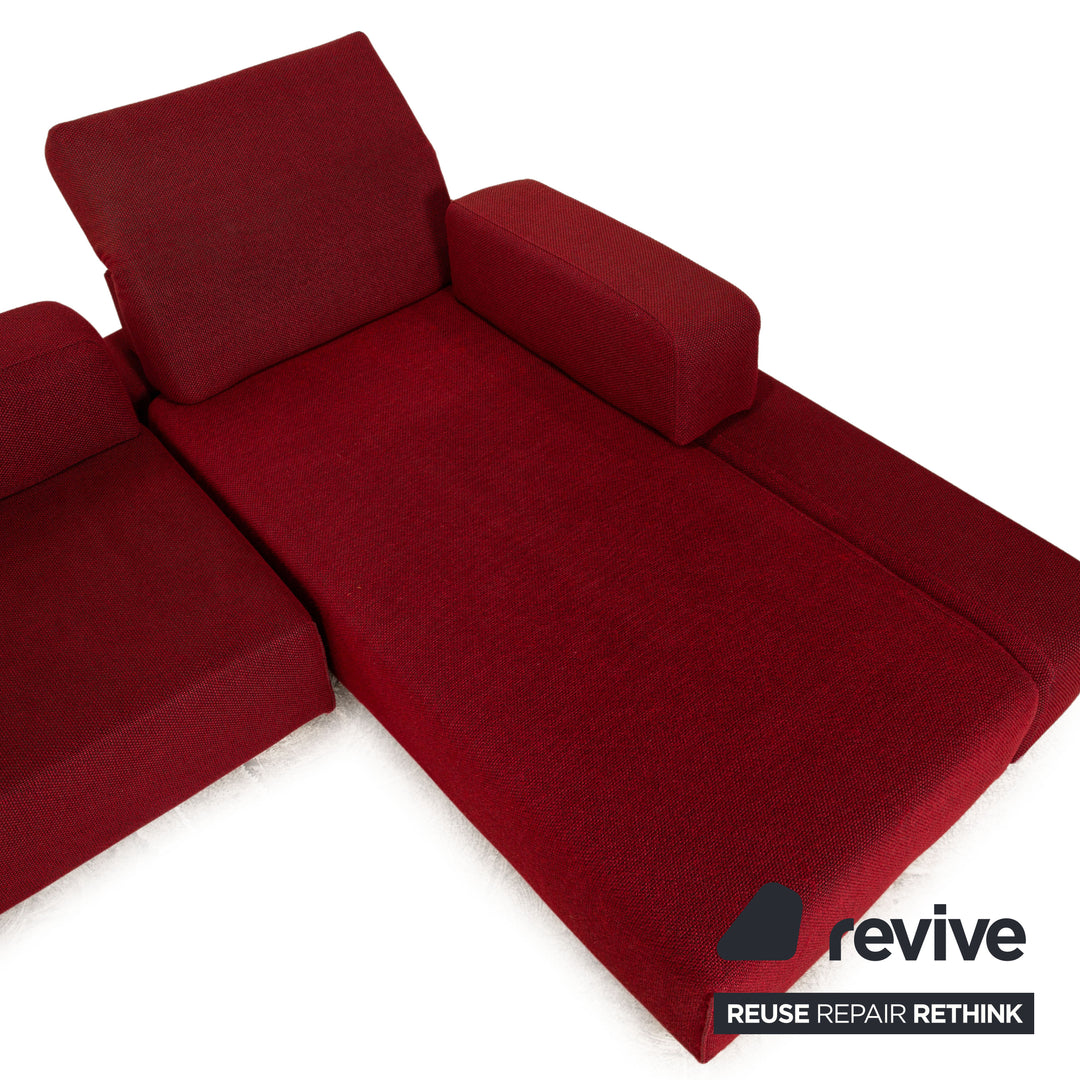 Brühl Fields Stoff Ecksofa Rot Recamiere Rechts