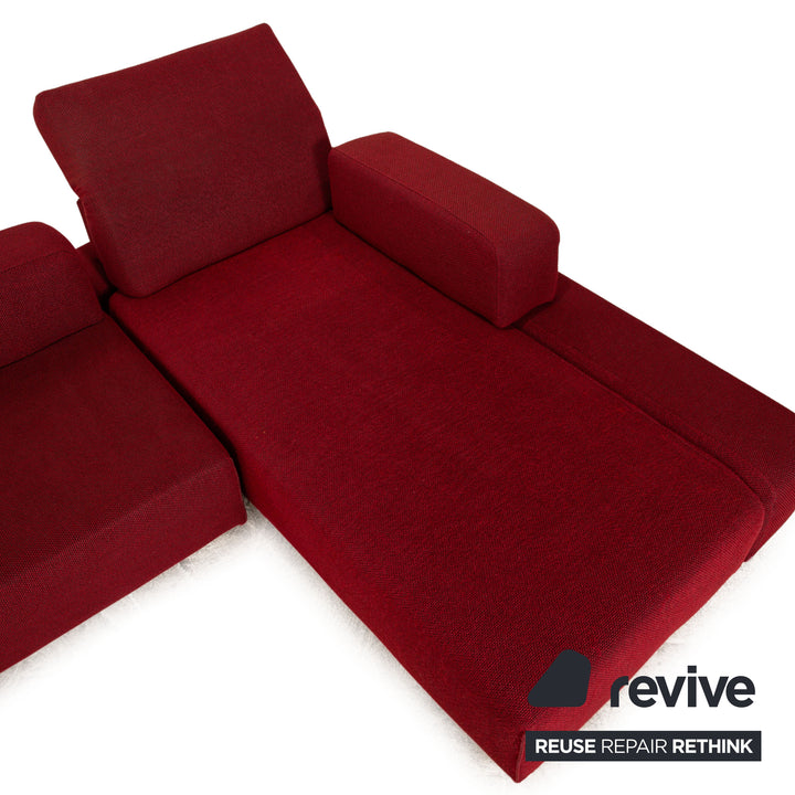 Brühl Fields Stoff Ecksofa Rot Recamiere Rechts