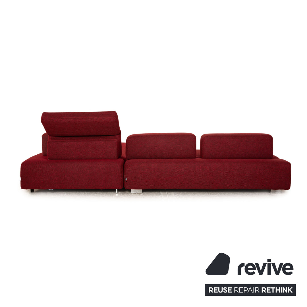 Brühl Fields Stoff Ecksofa Rot Recamiere Rechts