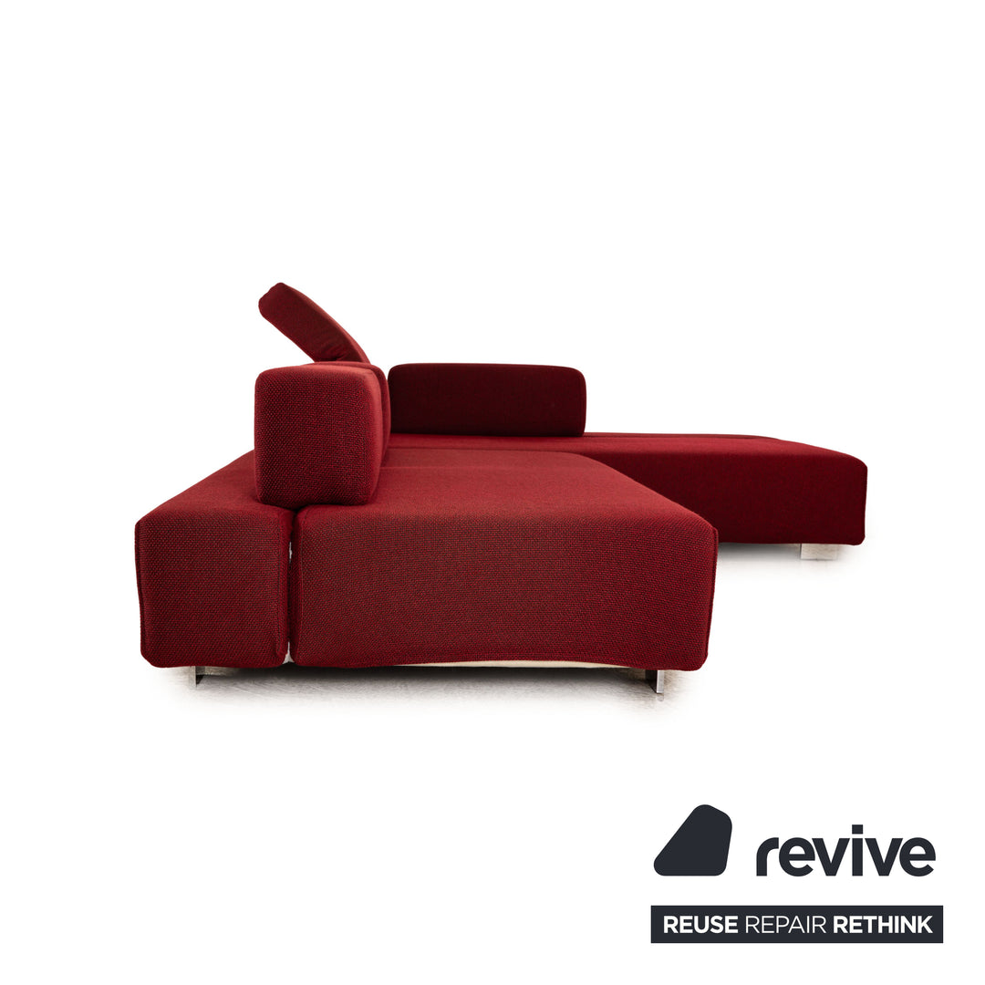 Brühl Fields Stoff Ecksofa Rot Recamiere Rechts