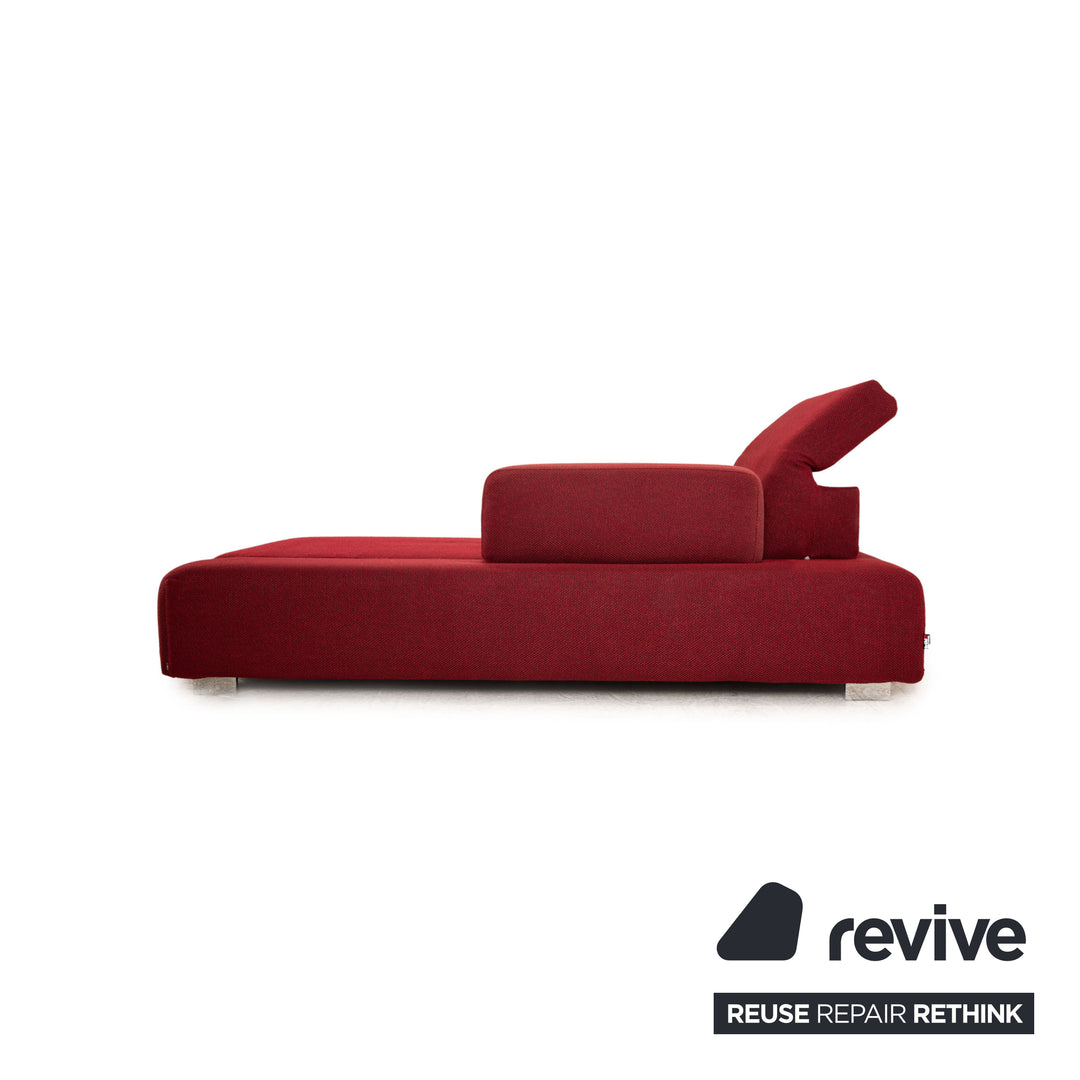 Brühl Fields Stoff Ecksofa Rot Recamiere Rechts