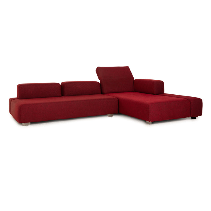 Brühl Fields Stoff Ecksofa Rot Recamiere Rechts