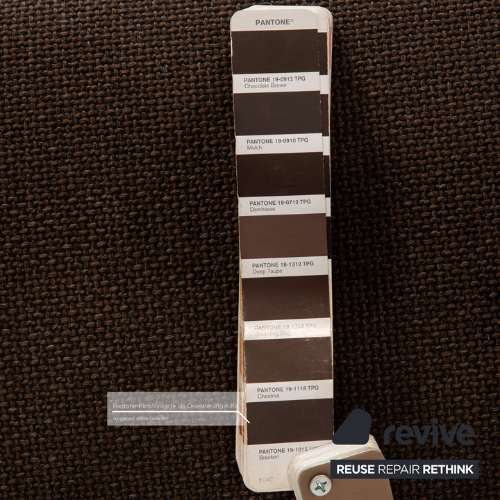 Brühl Fields Stoff Hocker Braun Dunkelbraun