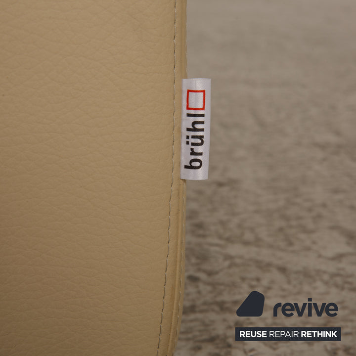 Brühl Francis Leder Hocker Creme