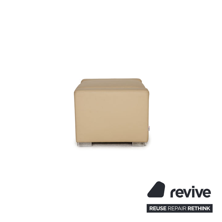 Brühl Francis Leder Hocker Creme