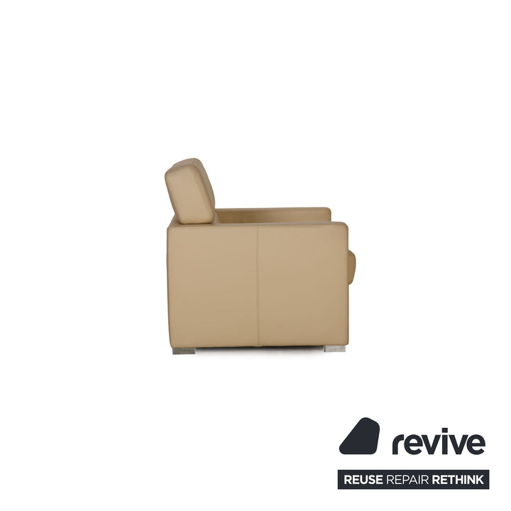 Brühl Francis Leder Sessel Creme Funktion