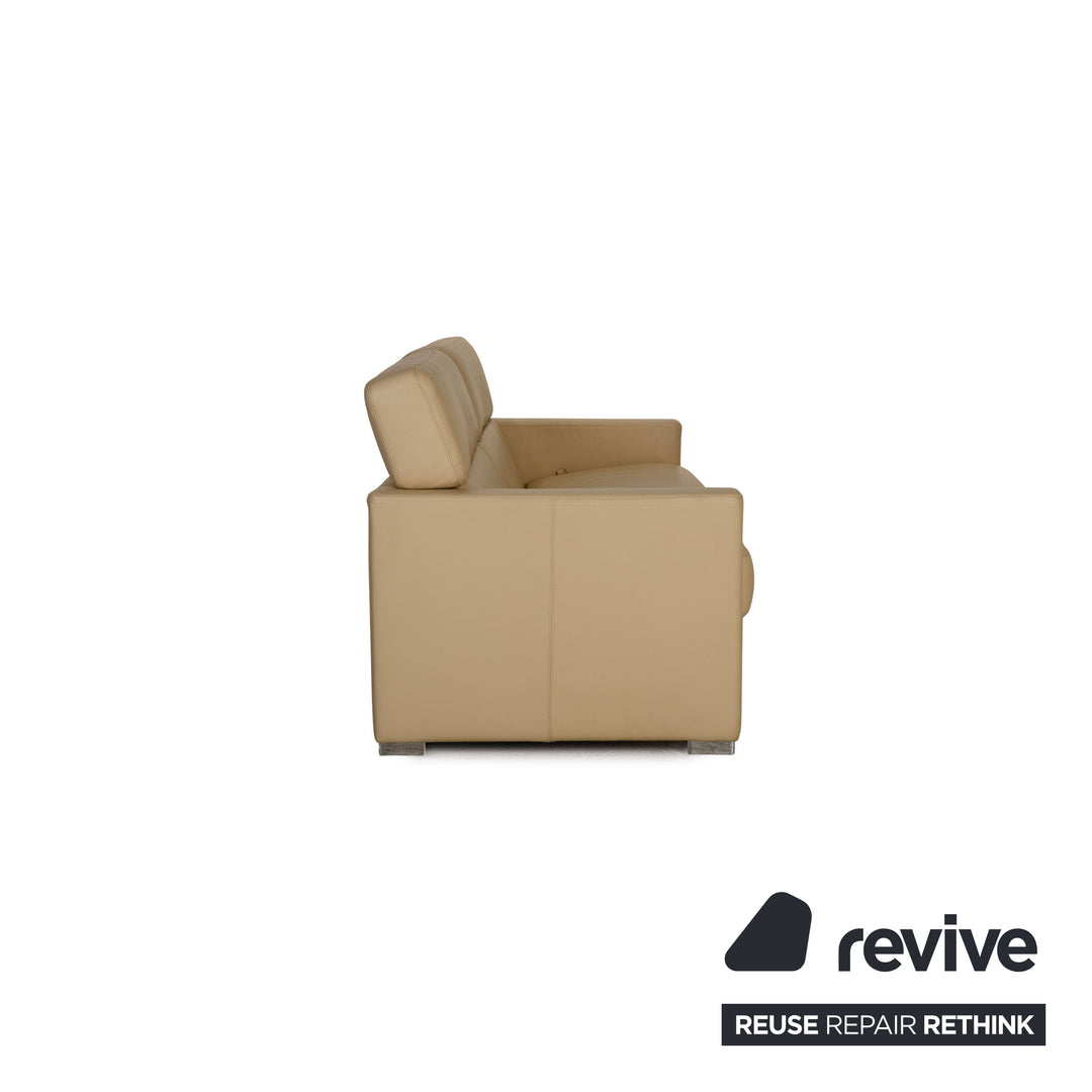 Brühl Francis Leder Sofa Creme Zweisitzer Couch Funktion