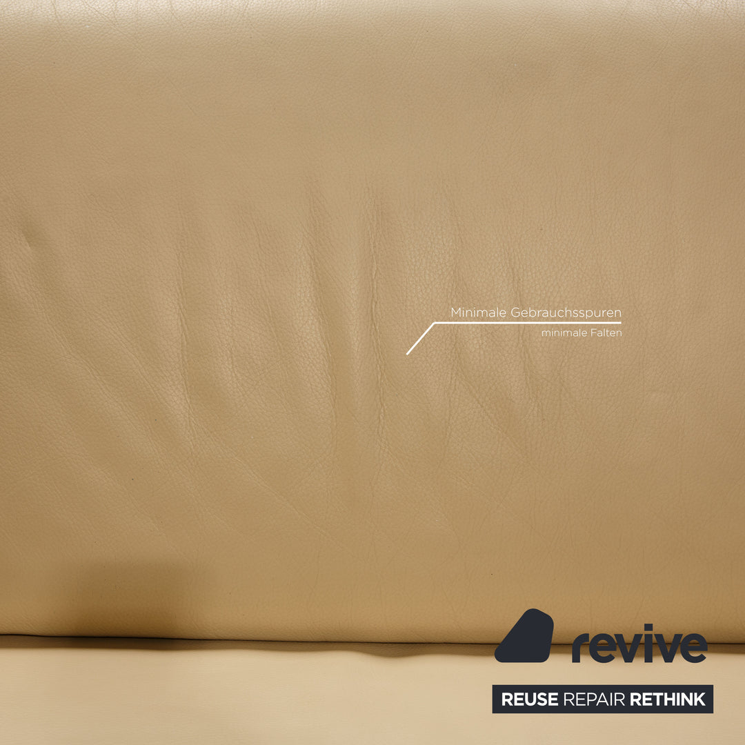 Brühl Francis Leder Sofa Creme Zweisitzer Couch Funktion