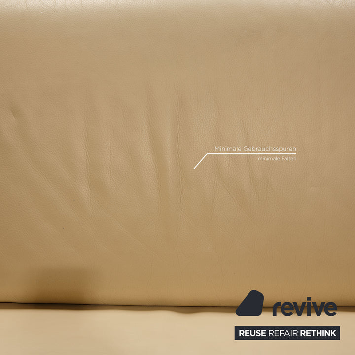 Brühl Francis Leder Sofa Creme Zweisitzer Couch Funktion