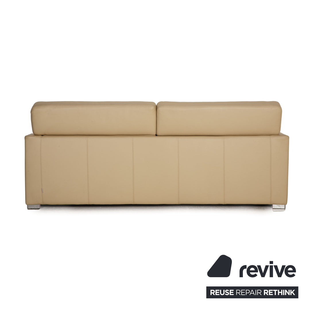 Brühl Francis Leder Sofa Creme Zweisitzer Couch Funktion