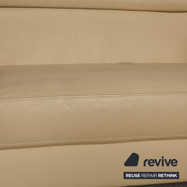 Brühl Francis Leder Sofa Creme Zweisitzer Couch Funktion