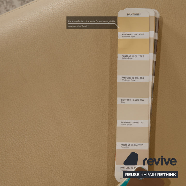 Brühl Francis Leder Sofa Creme Zweisitzer Couch Funktion
