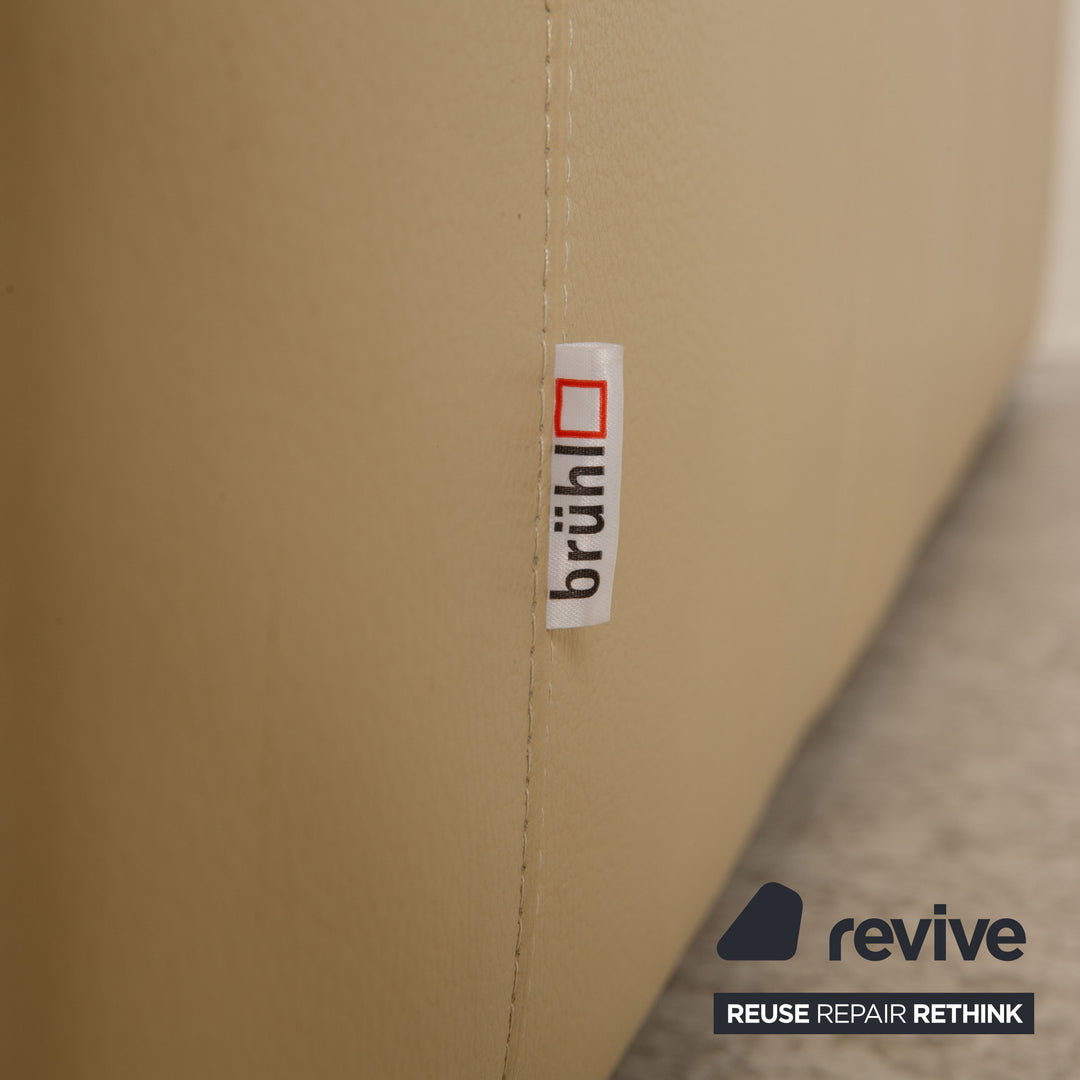 Brühl Francis Leder Sofa Creme Zweisitzer Couch Funktion