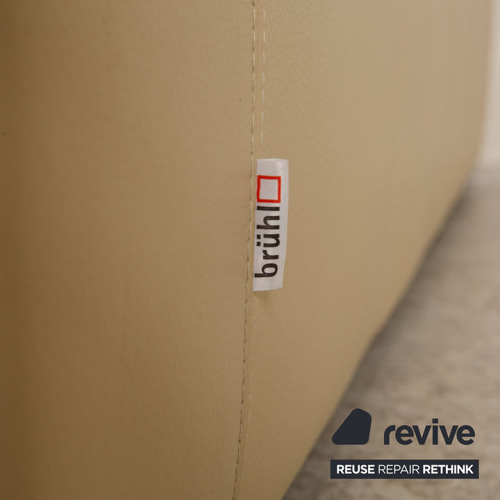 Brühl Francis Leder Sofa Creme Zweisitzer Couch Funktion
