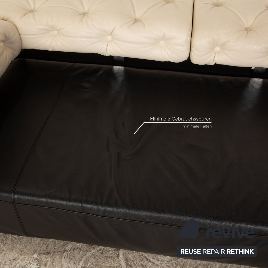 Brühl Leder Dreisitzer Schwarz Sofa Couch Funktion