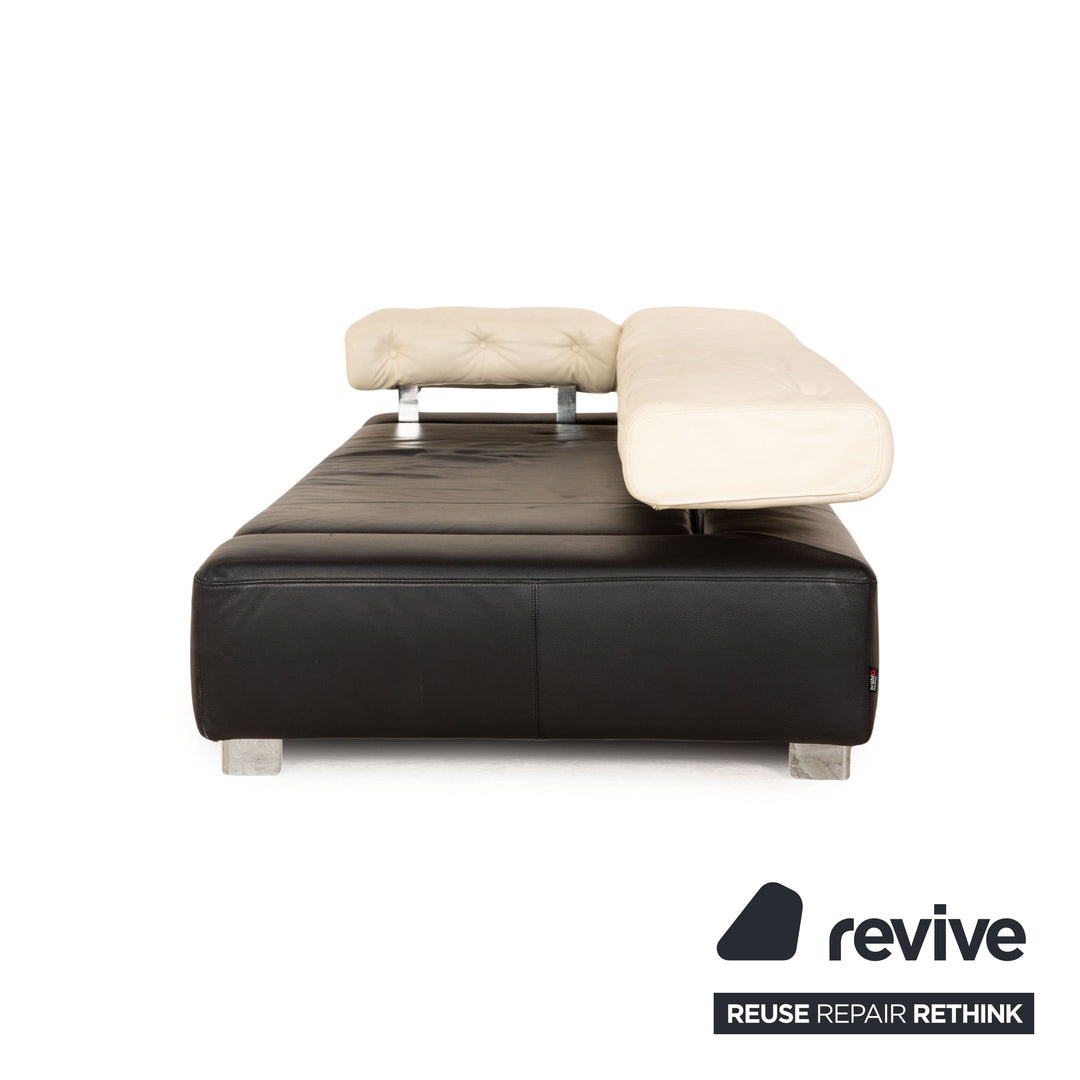 Brühl Leder Dreisitzer Schwarz Sofa Couch Funktion