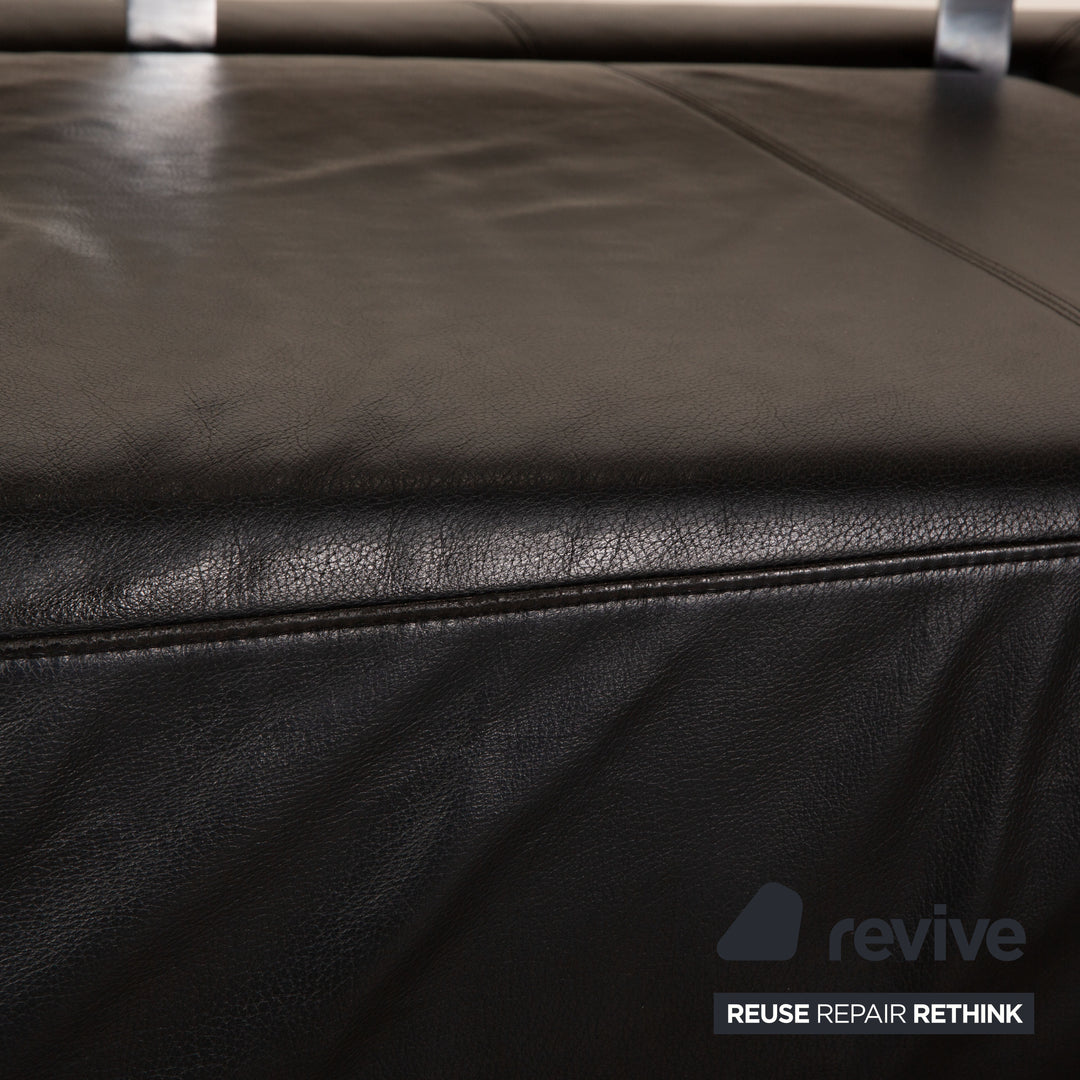 Brühl Leder Dreisitzer Schwarz Sofa Couch Funktion