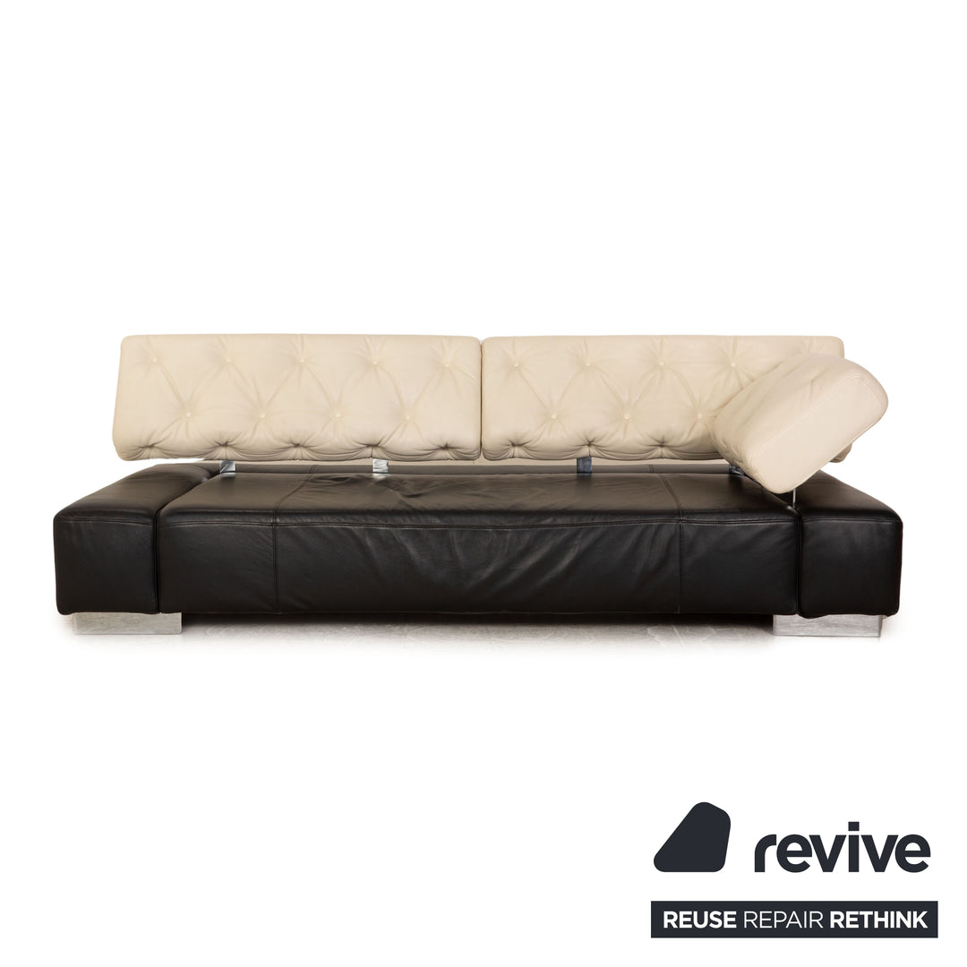 Brühl Leder Dreisitzer Schwarz Sofa Couch Funktion