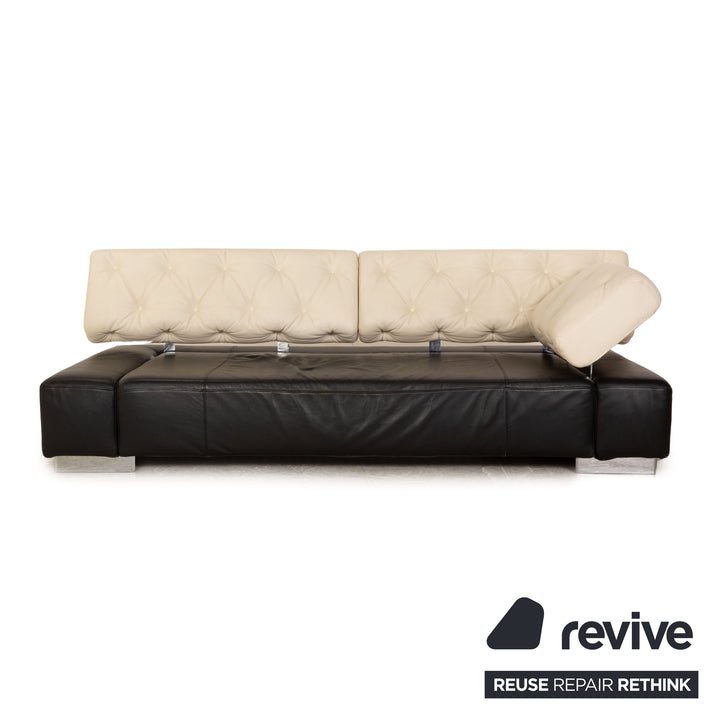 Brühl Leder Dreisitzer Schwarz Sofa Couch Funktion