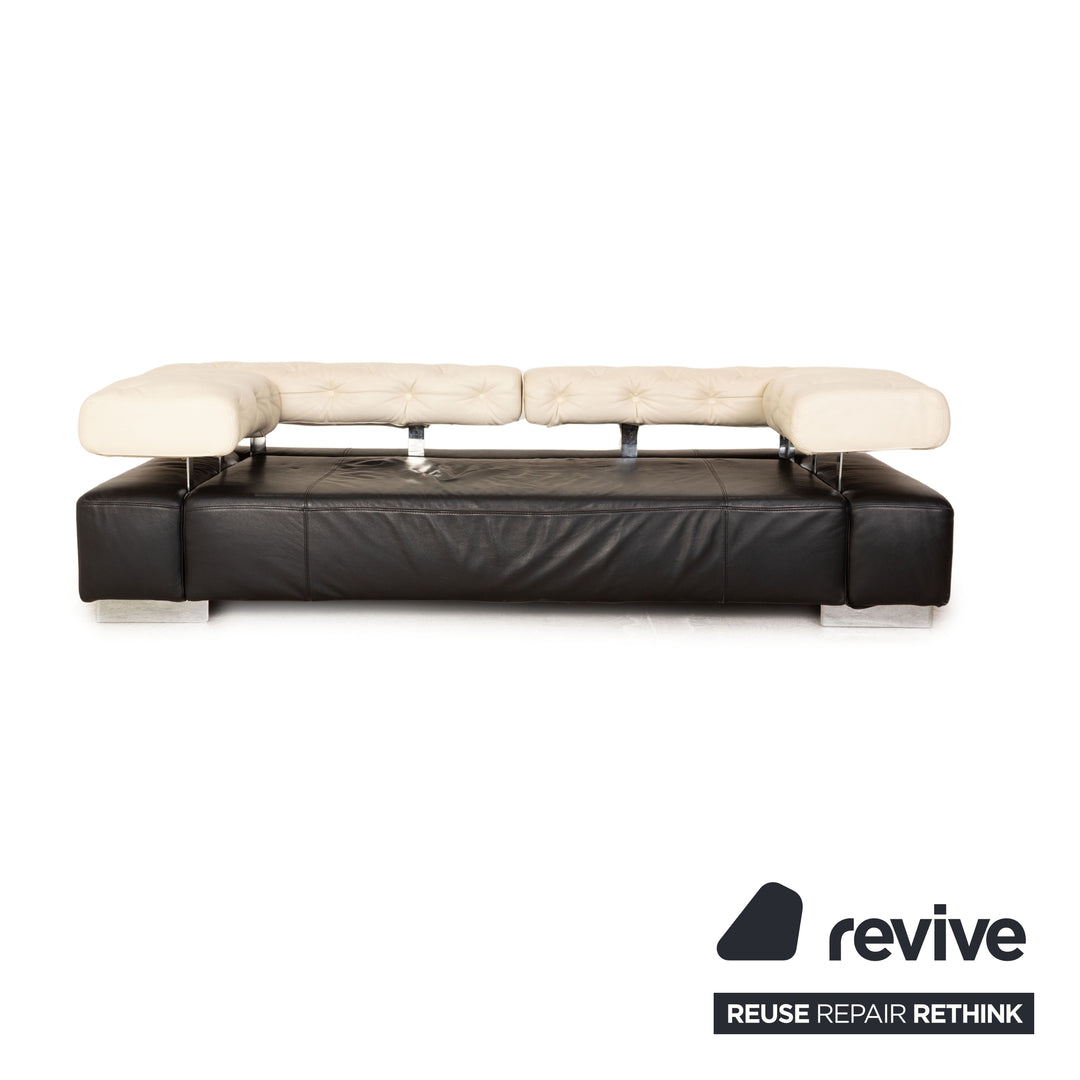 Brühl Leder Dreisitzer Schwarz Sofa Couch Funktion