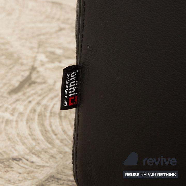 Brühl Leder Dreisitzer Schwarz Sofa Couch Funktion