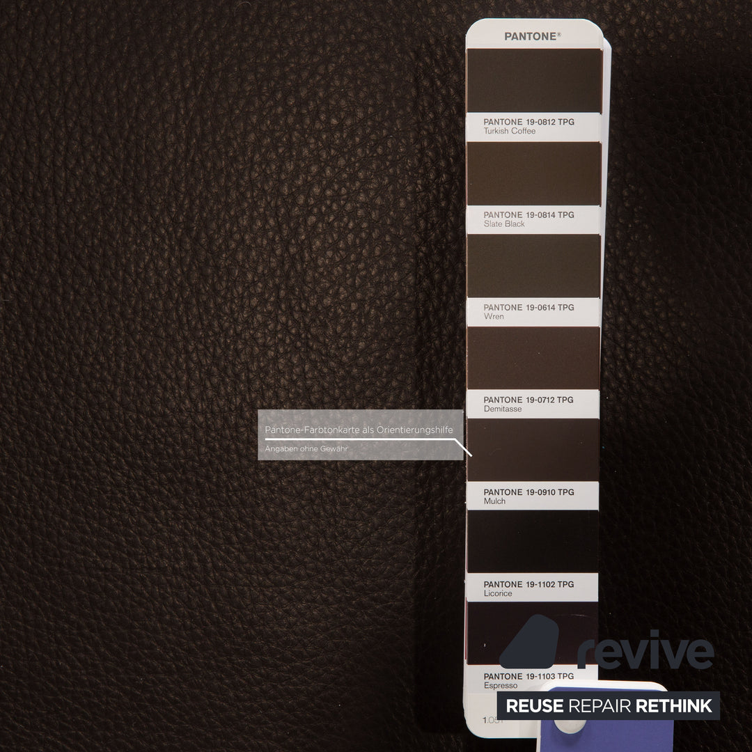 Brühl Leder Hocker Dunkelbraun