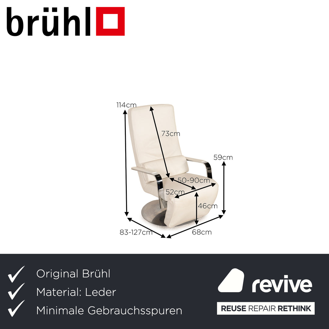 Brühl Leder Sessel Weiß Funktion Relaxfunktion