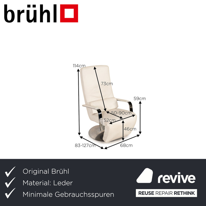 Brühl Leder Sessel Weiß Funktion Relaxfunktion