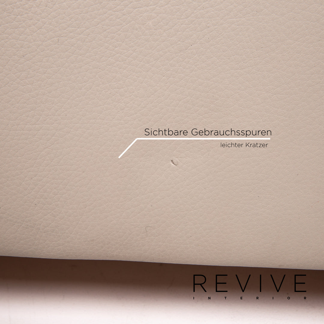 Brühl Leder Sofa Grau Graubeige Zweisitzer Couch #13764