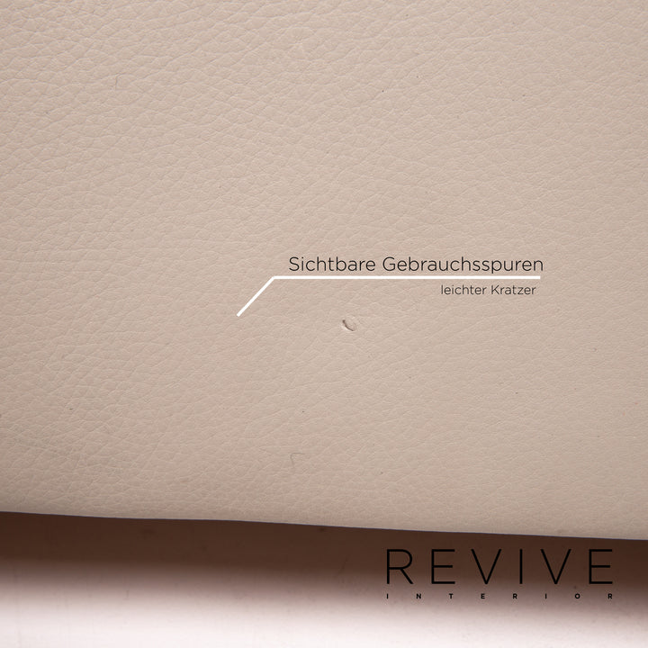 Brühl Leder Sofa Grau Graubeige Zweisitzer Couch #13764