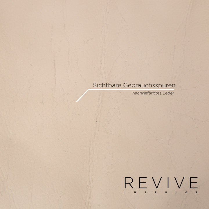 Brühl Leder Sofa Grau Graubeige Zweisitzer Couch #13764