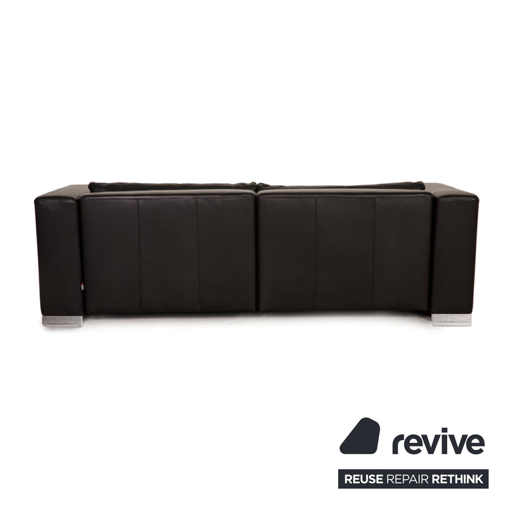 Brühl Leder Sofa Schwarz Zweisitzer Funktion
