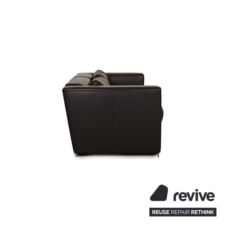 Brühl Leder Sofa Schwarz Zweisitzer Funktion