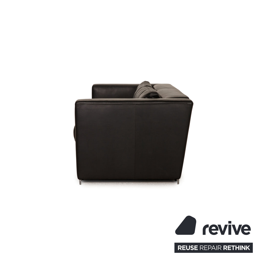Brühl Leder Sofa Schwarz Zweisitzer Funktion