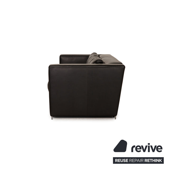 Brühl Leder Sofa Schwarz Zweisitzer Funktion