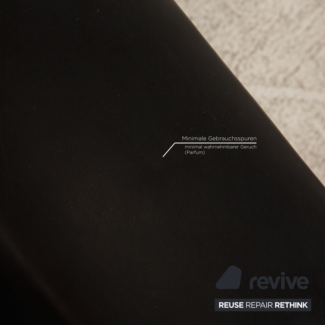 Brühl Leder Sofa Schwarz Zweisitzer Funktion