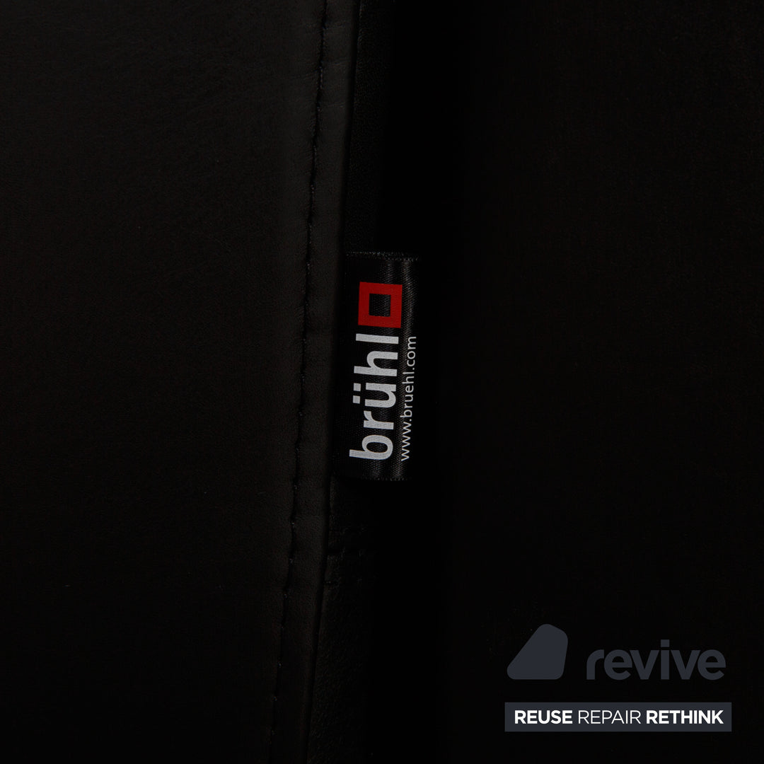Brühl Leder Sofa Schwarz Zweisitzer Funktion