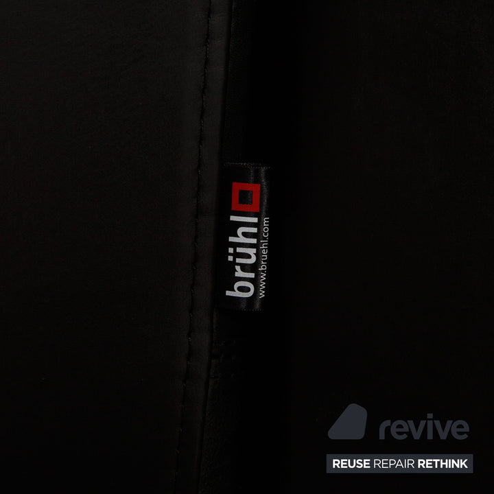 Brühl Leder Sofa Schwarz Zweisitzer Funktion
