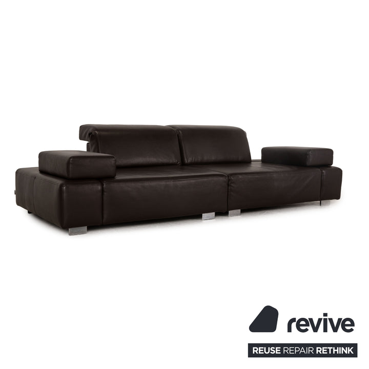 Brühl Leder Zweisitzer Dunkelbraun Sofa Couch Funktion